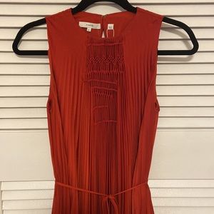 NWT Vince deep red midi dress